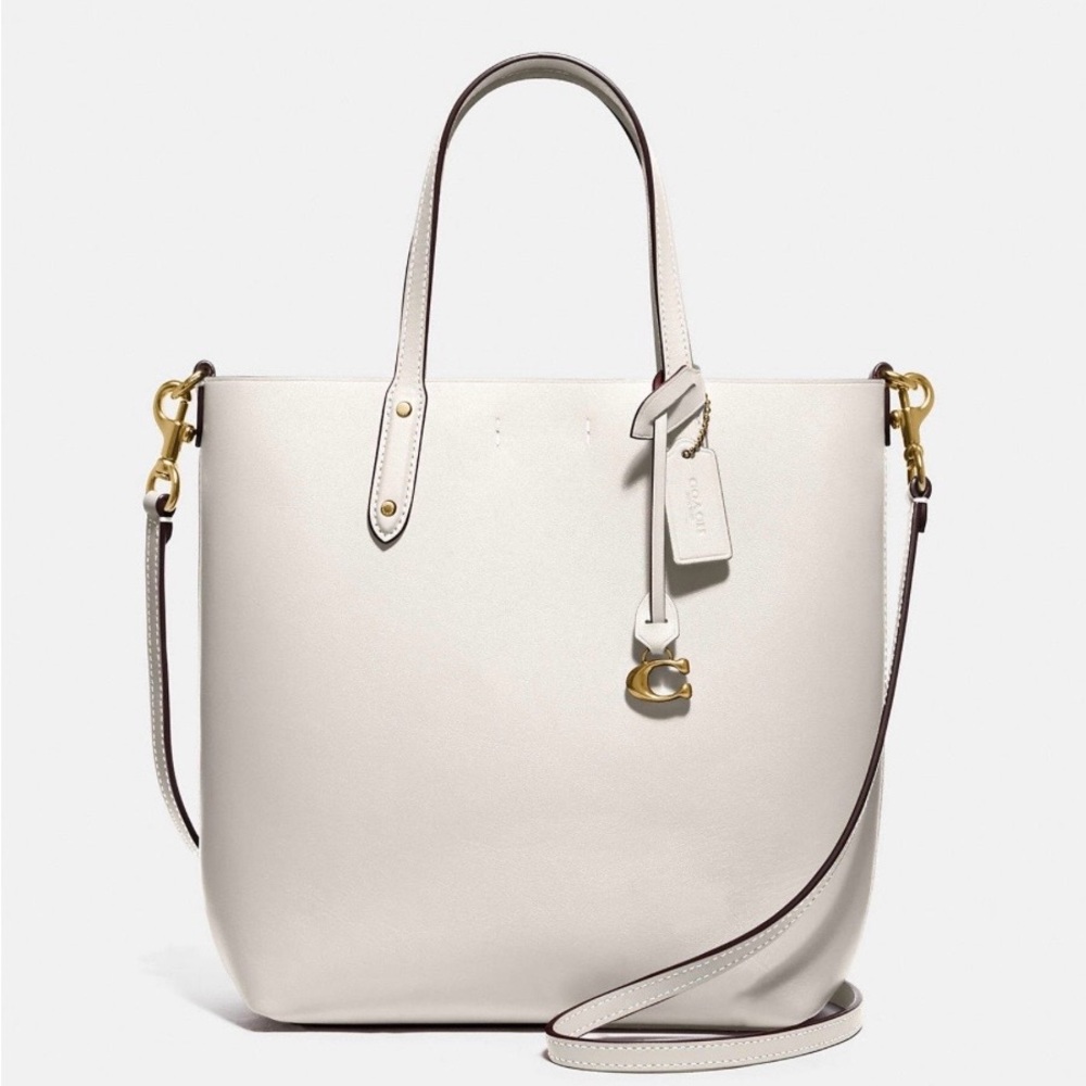 Coach Shopper Central Tote in Chalk 78217